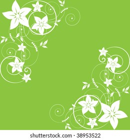 Abstract flowers background with place for your text
