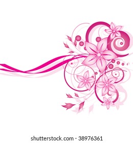 Abstract flowers background with place for your text