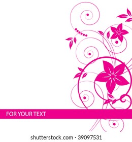 Abstract flowers background with place for your text