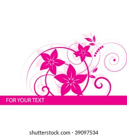 Abstract flowers background with place for your text