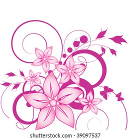 Abstract flowers background with place for your text