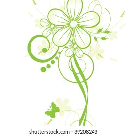Abstract flowers background with place for your text