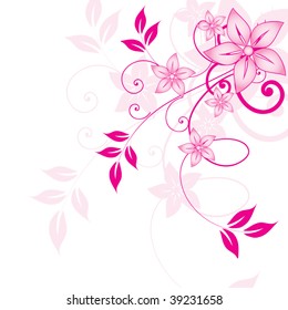 Abstract flowers background with place for your text