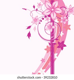 Abstract flowers background with place for your text