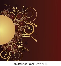 Abstract flowers background with place for your text