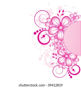Abstract flowers background with place for your text