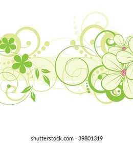 Abstract flowers background with place for your text