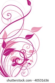 Abstract flowers background with place for your text