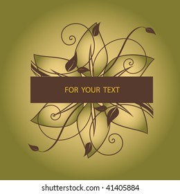 Abstract flowers background with place for your text