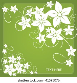Abstract flowers background with place for your text