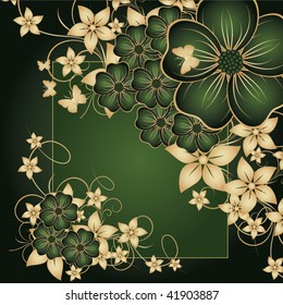 Abstract flowers background with place for your text