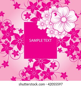 Abstract flowers background with place for your text