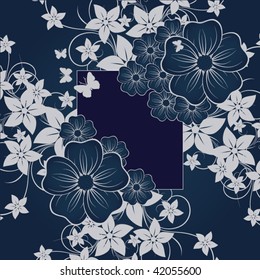 Abstract flowers background with place for your text