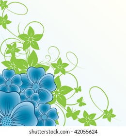 Abstract flowers background with place for your text