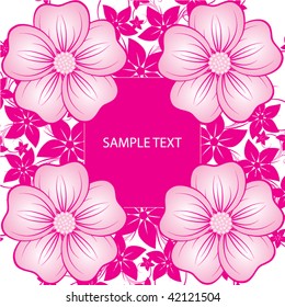 Abstract flowers background with place for your text