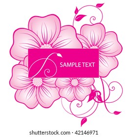 Abstract flowers background with place for your text