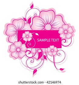 Abstract flowers background with place for your text