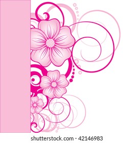 Abstract flowers background with place for your text