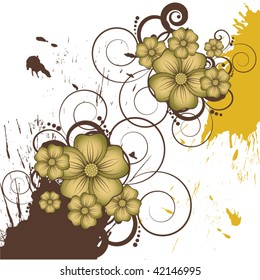 Abstract flowers background with place for your text
