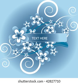 Abstract flowers background with place for your text