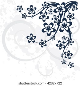 Abstract flowers background with place for your text