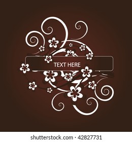 Abstract flowers background with place for your text