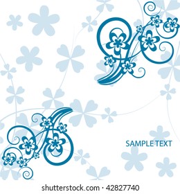 Abstract flowers background with place for your text