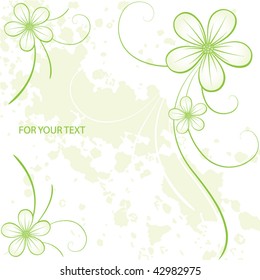 Abstract flowers background with place for your text