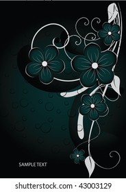 Abstract flowers background with place for your text