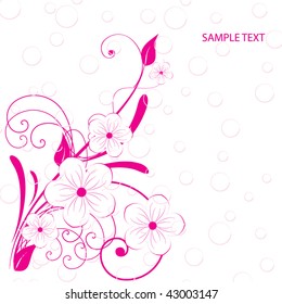 Abstract flowers background with place for your text