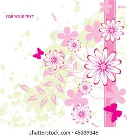 Abstract flowers background with place for your text