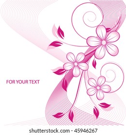 Abstract flowers background with place for your text