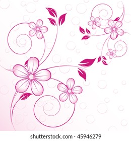 Abstract flowers background with place for your text