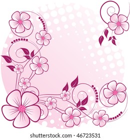 Abstract flowers background with place for your text