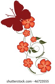 Abstract flowers background with place for your text