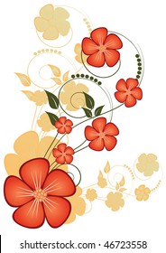 Abstract flowers background with place for your text