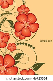 Abstract flowers background with place for your text