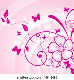Abstract flowers background with place for your text