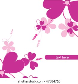 Abstract flowers background with place for your text