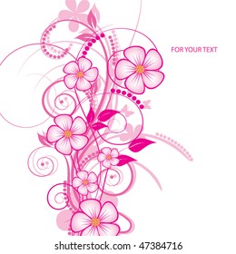 Abstract flowers background with place for your text