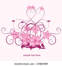 Abstract flowers background with place for your text
