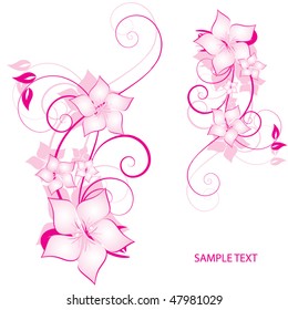 Abstract flowers background with place for your text