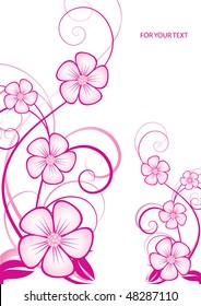 Abstract flowers background with place for your text