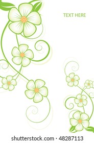 Abstract flowers background with place for your text