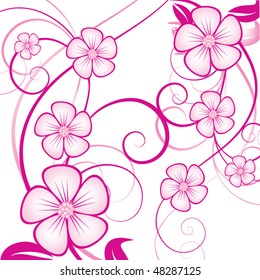 Abstract flowers background with place for your text