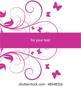 Abstract flowers background with place for your text