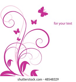 Abstract flowers background with place for your text