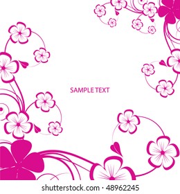 Abstract flowers background with place for your text