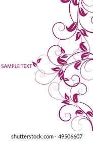 Abstrakte Blumen, Hintergrund mit Platz für Ihren Text