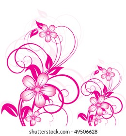 Abstract flowers background with place for your text